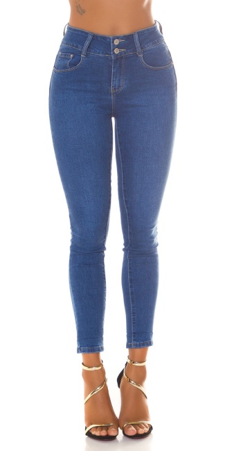 Highwaist Musthave Skinny Jeans "2 Buttons" Blue